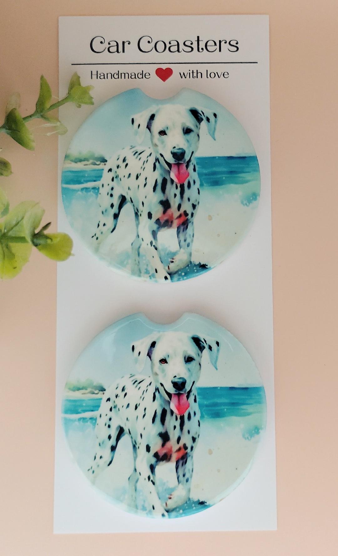 Ceramic Car Coasters Dalmatian