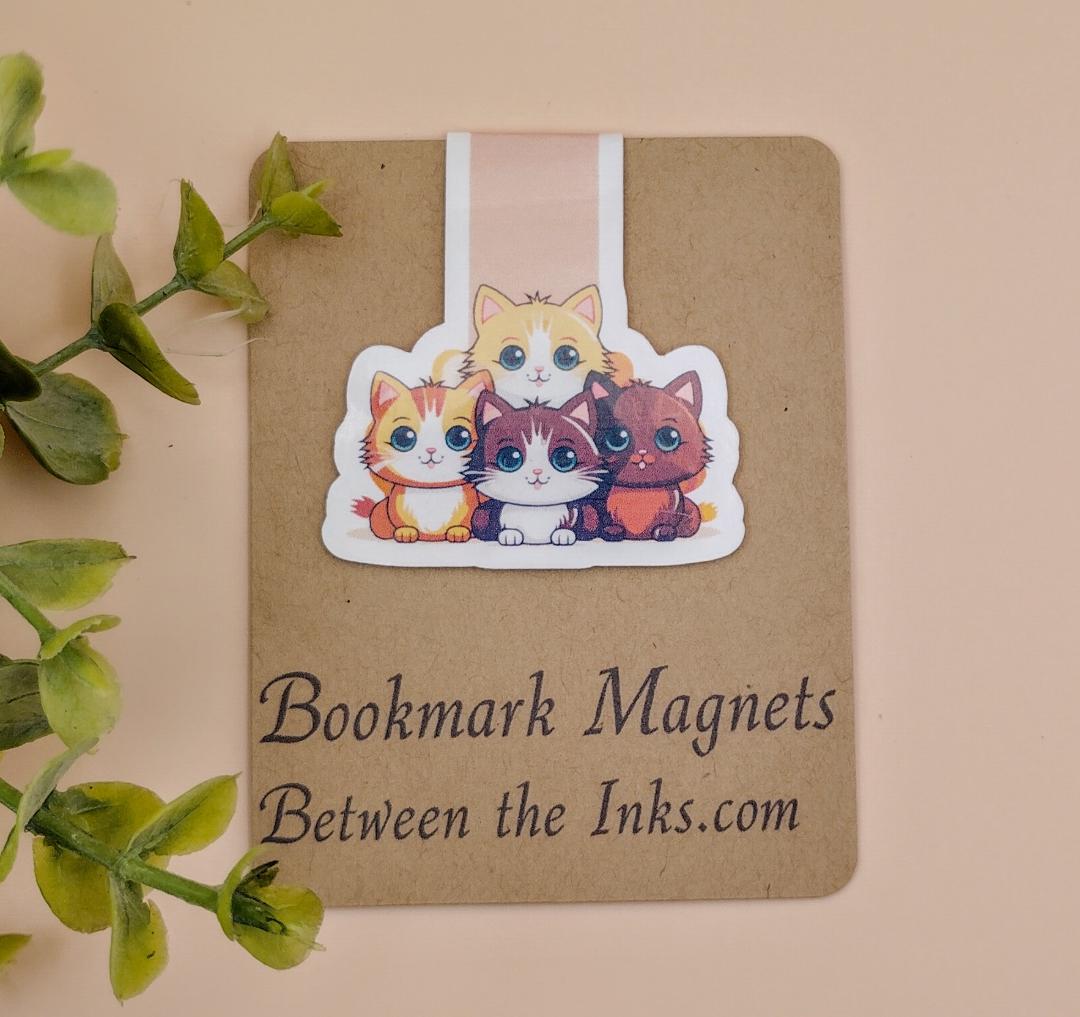 Four Kittens Magnetic Bookmarker