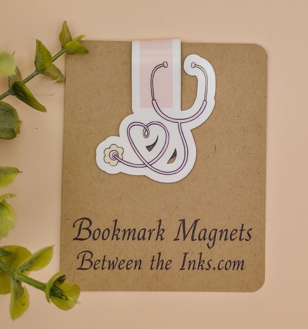 Pink Stethoscope Magnetic Bookmarker