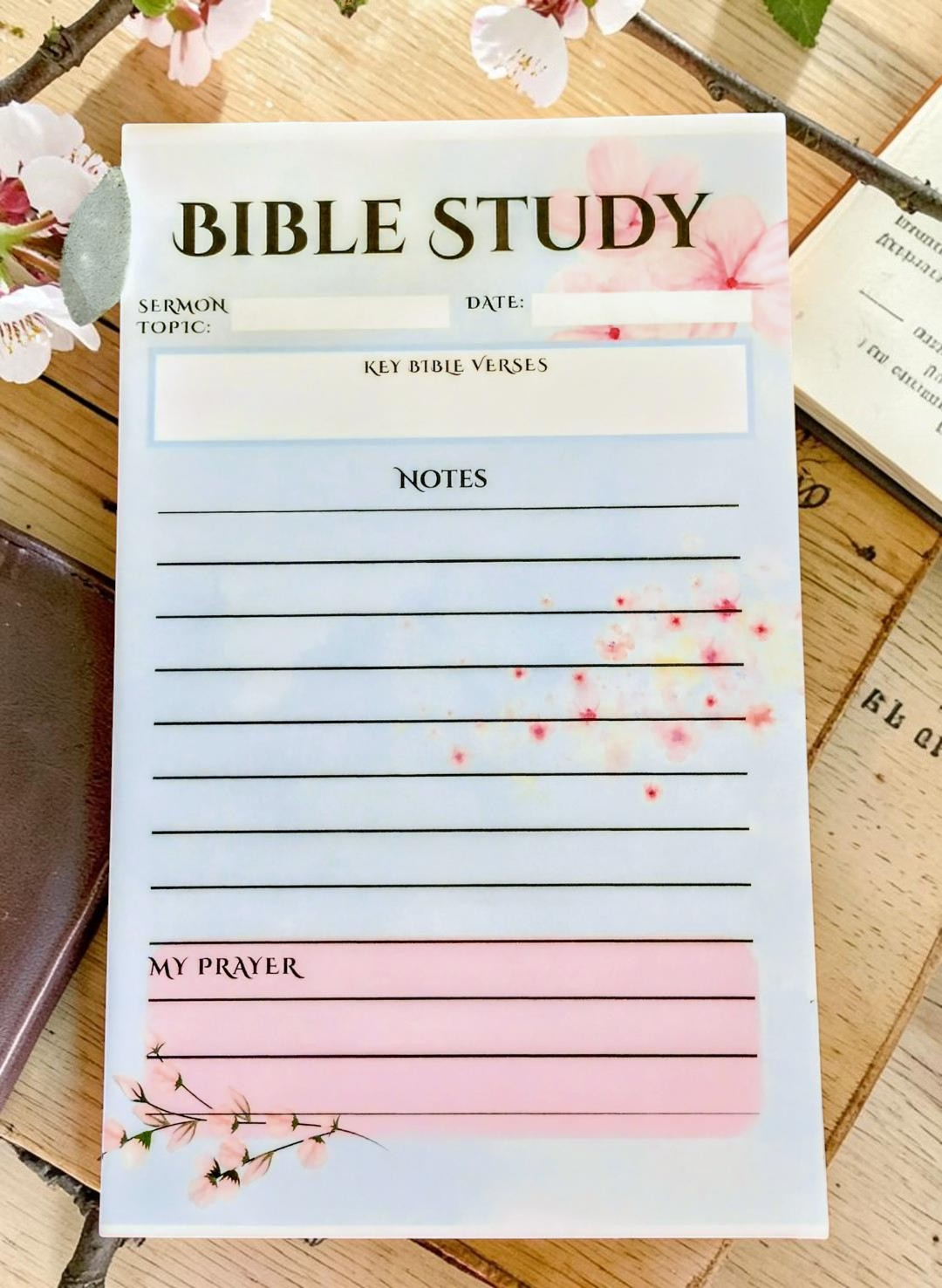 Stationary Bible Study Notepad 40 pages