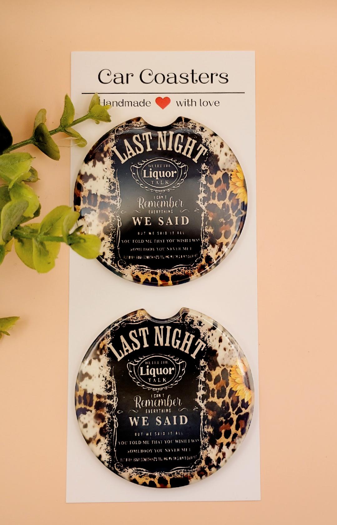 Ceramic Car Coasters Last Night