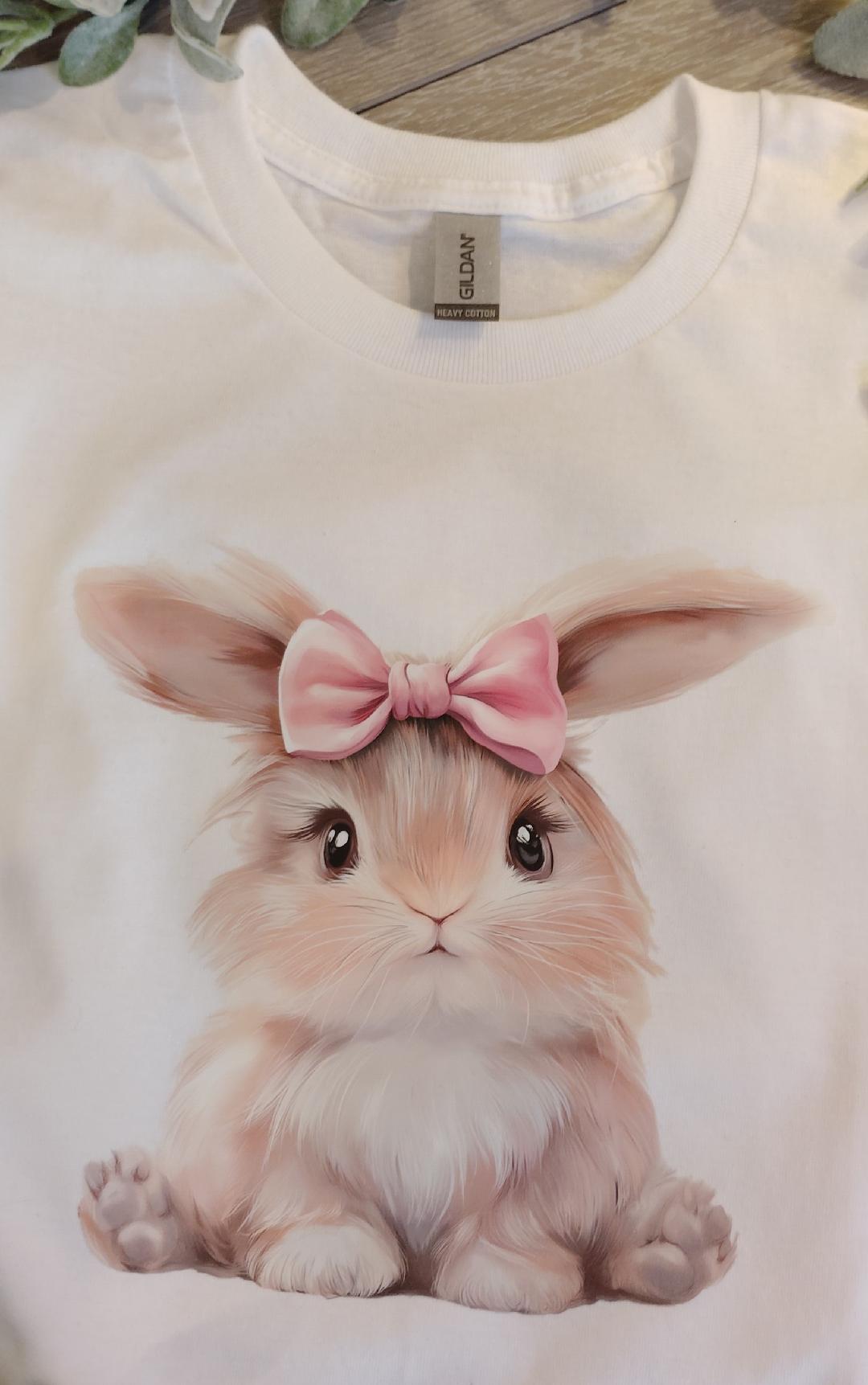 Pink Bow Bunny Sweatshirt