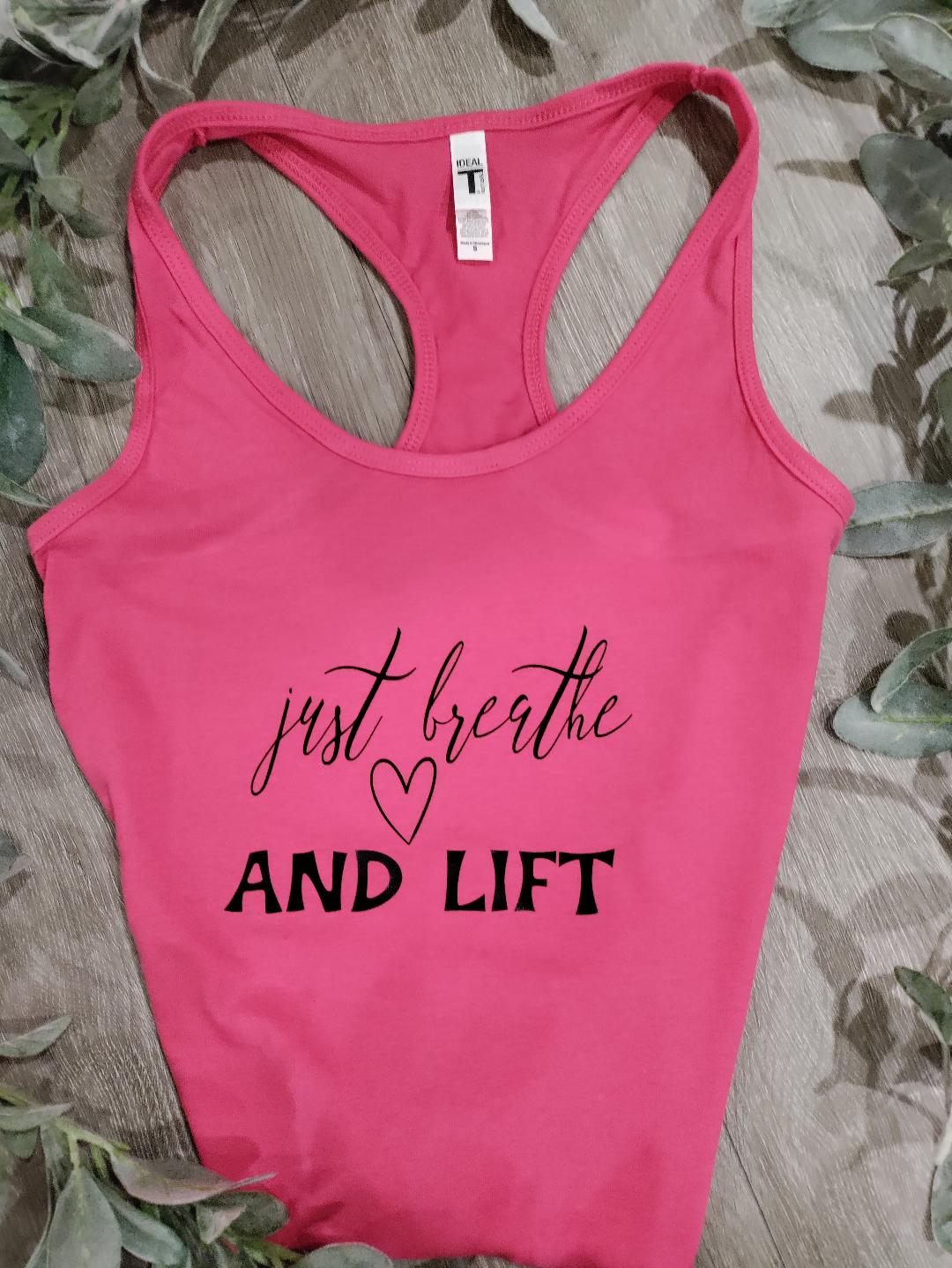 Just Breathe and Lift Razorback Tank Top
