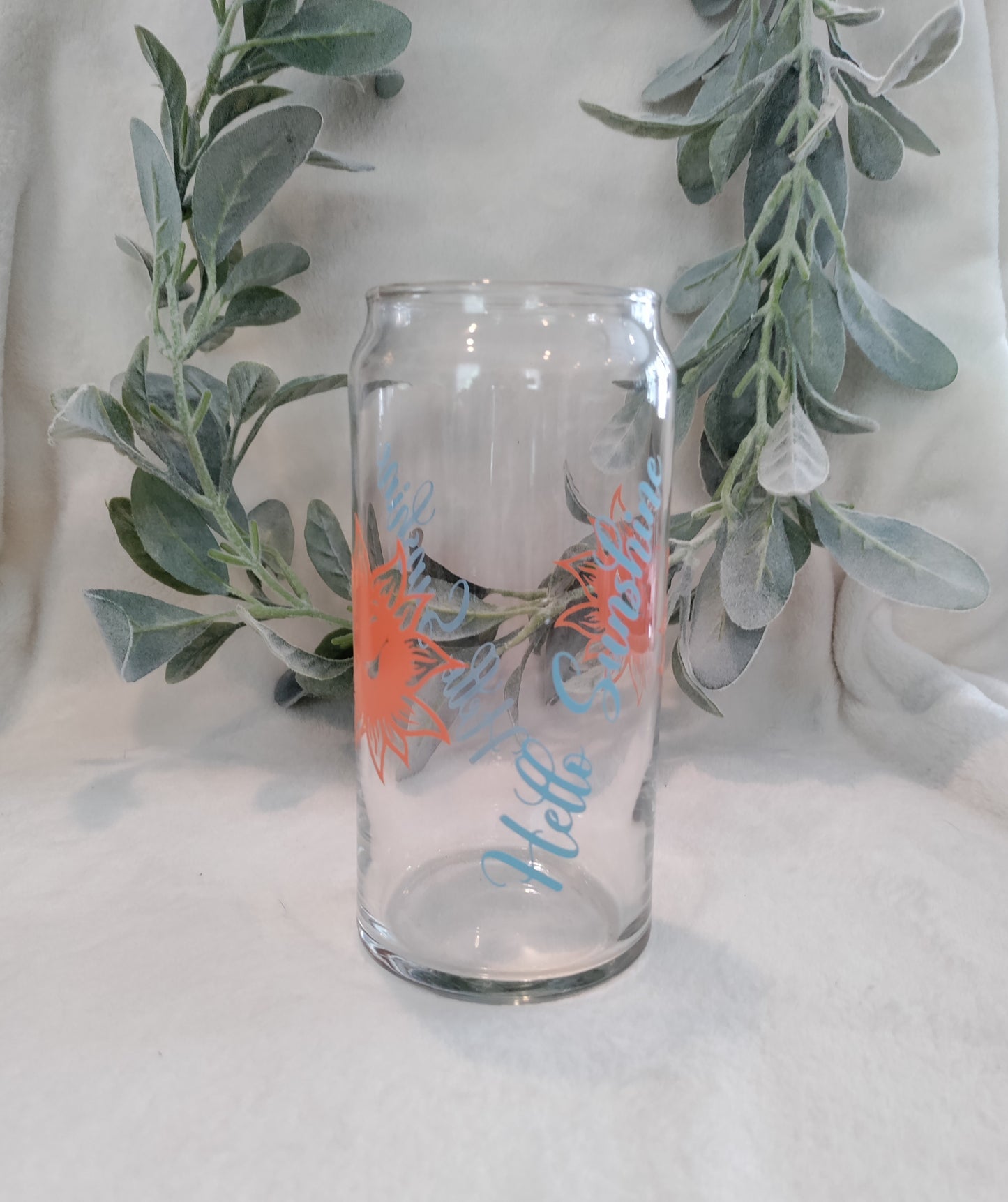 20oz Hello Sunshine Can Glass