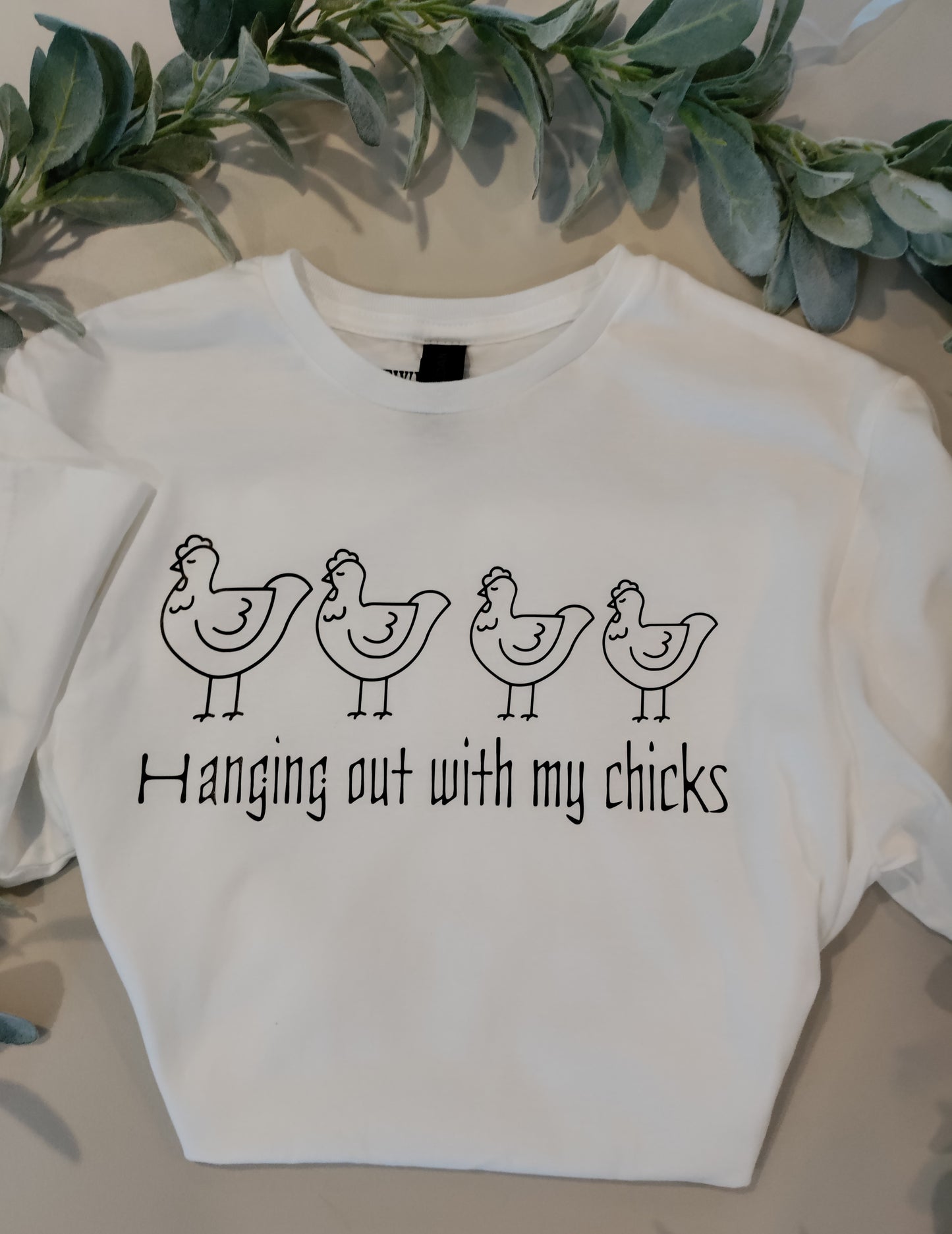 Hanging out with my chicks short sleeve