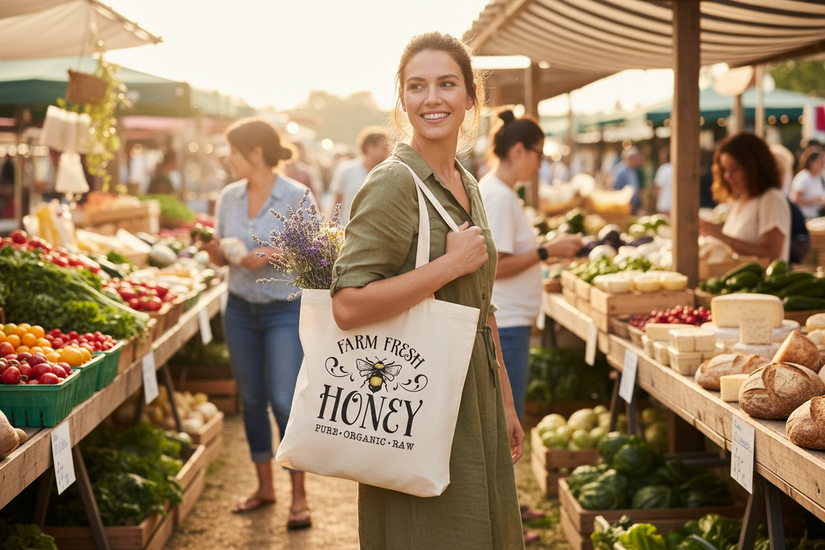 Farm Fresh Honey Market Bag