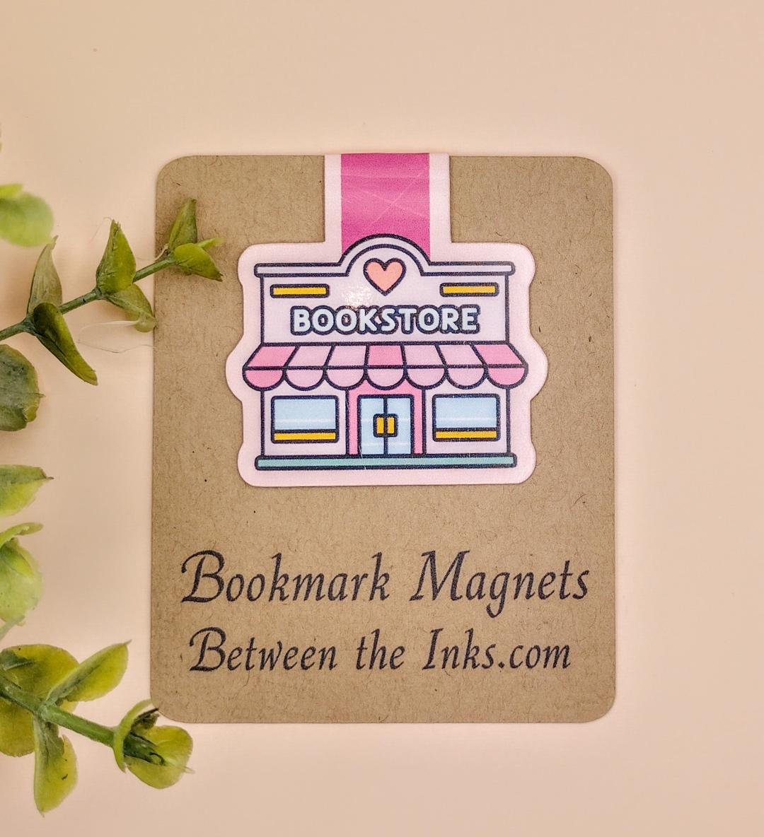 Pink Bookstore Magnetic Bookmarker
