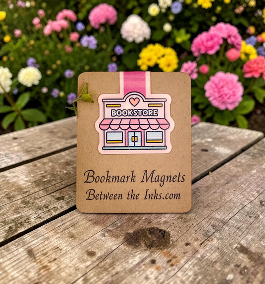 Pink Bookstore Magnetic Bookmarker