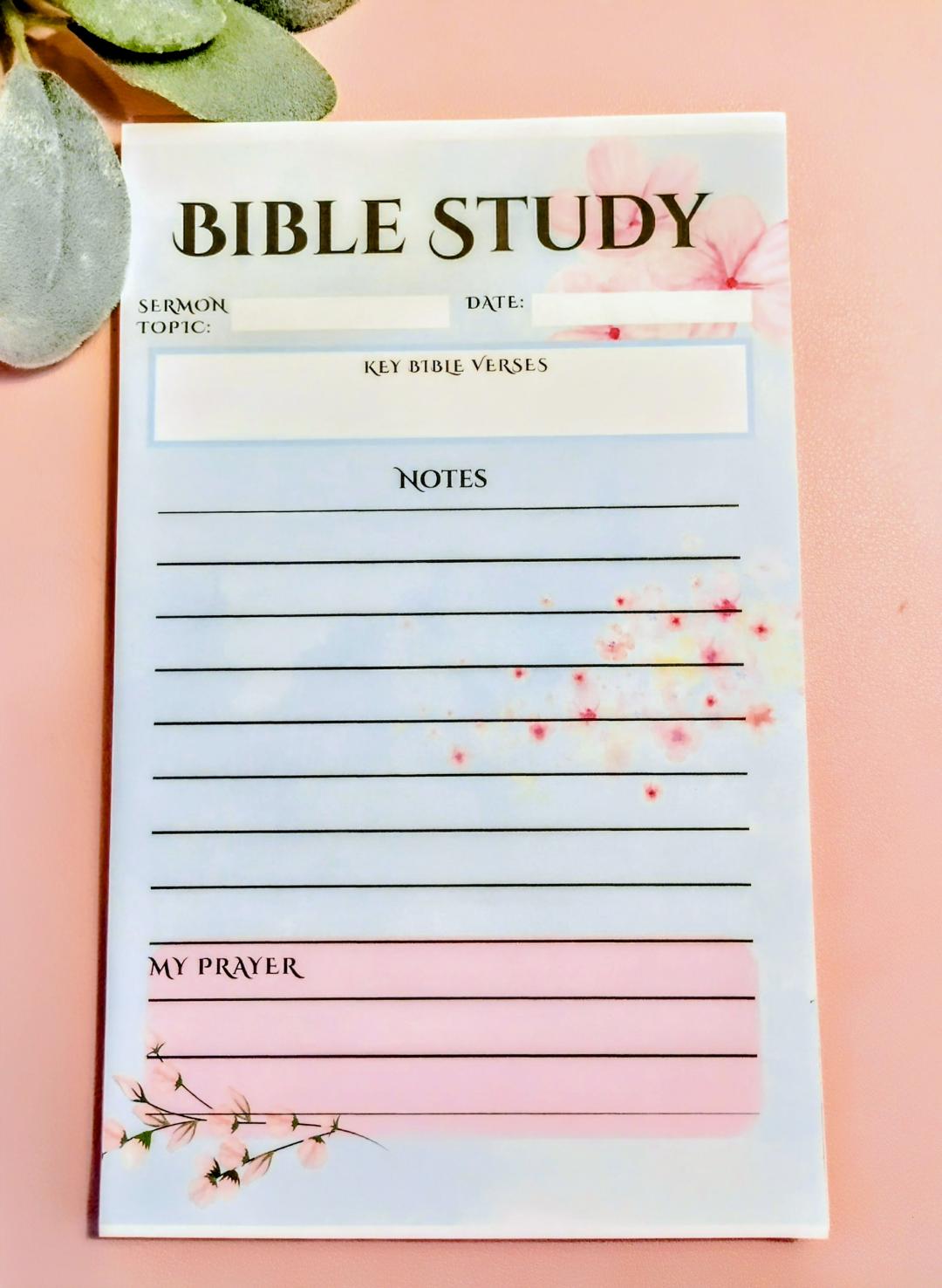 Stationary Bible Study Notepad 40 pages