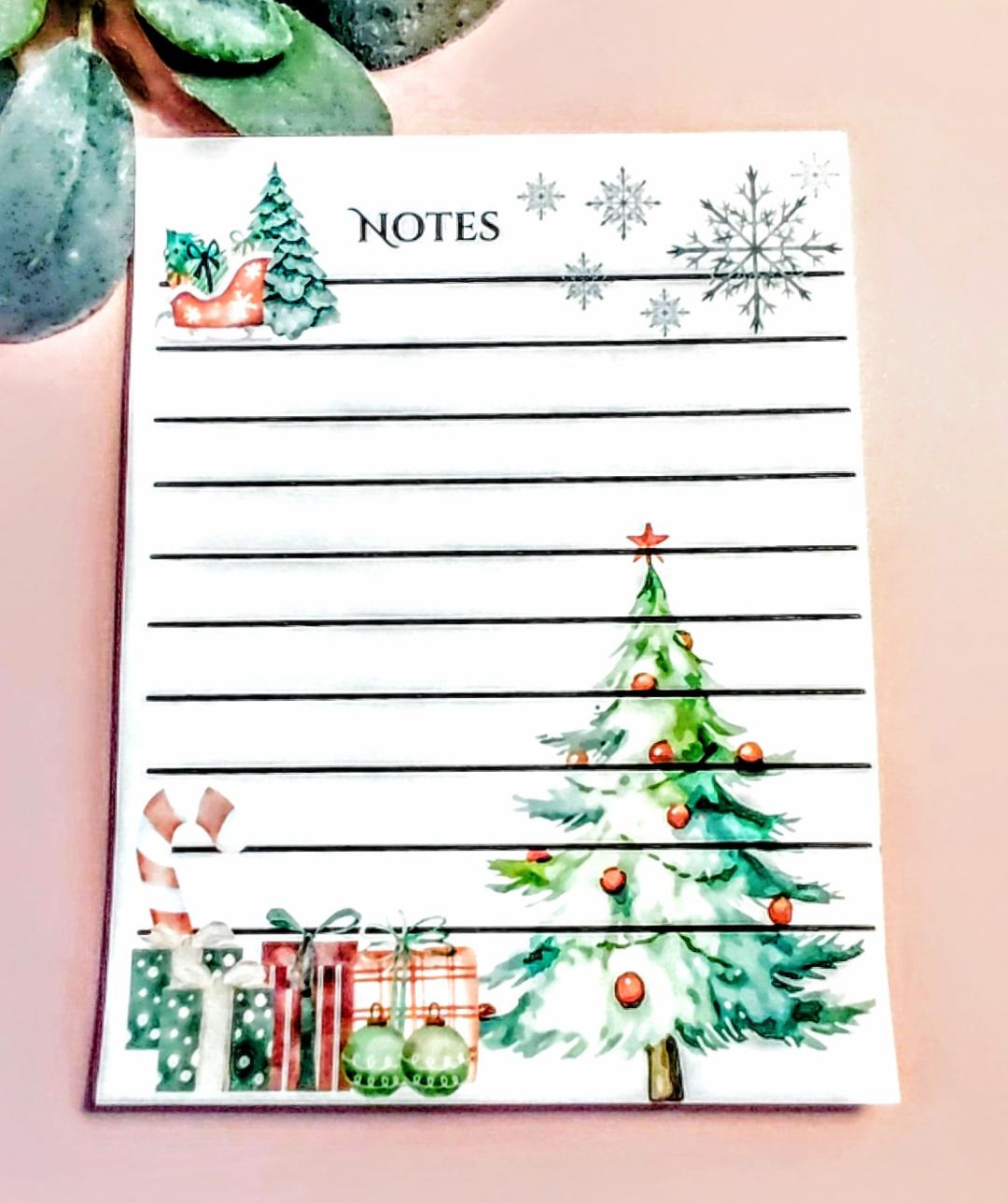 Stationary Christmas Trees Notepad 40 pages