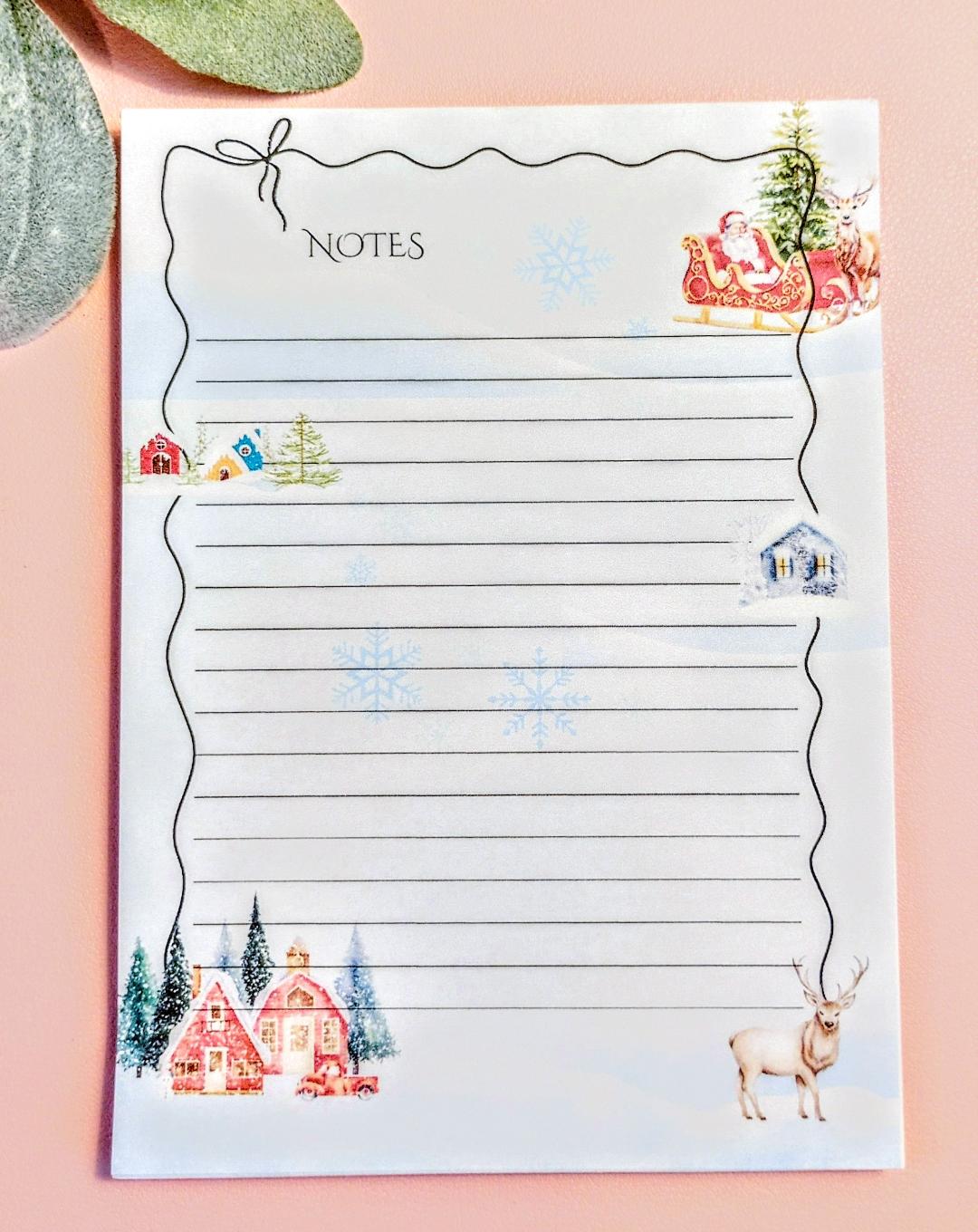 Stationary Santa at Home Notepads 40 pages