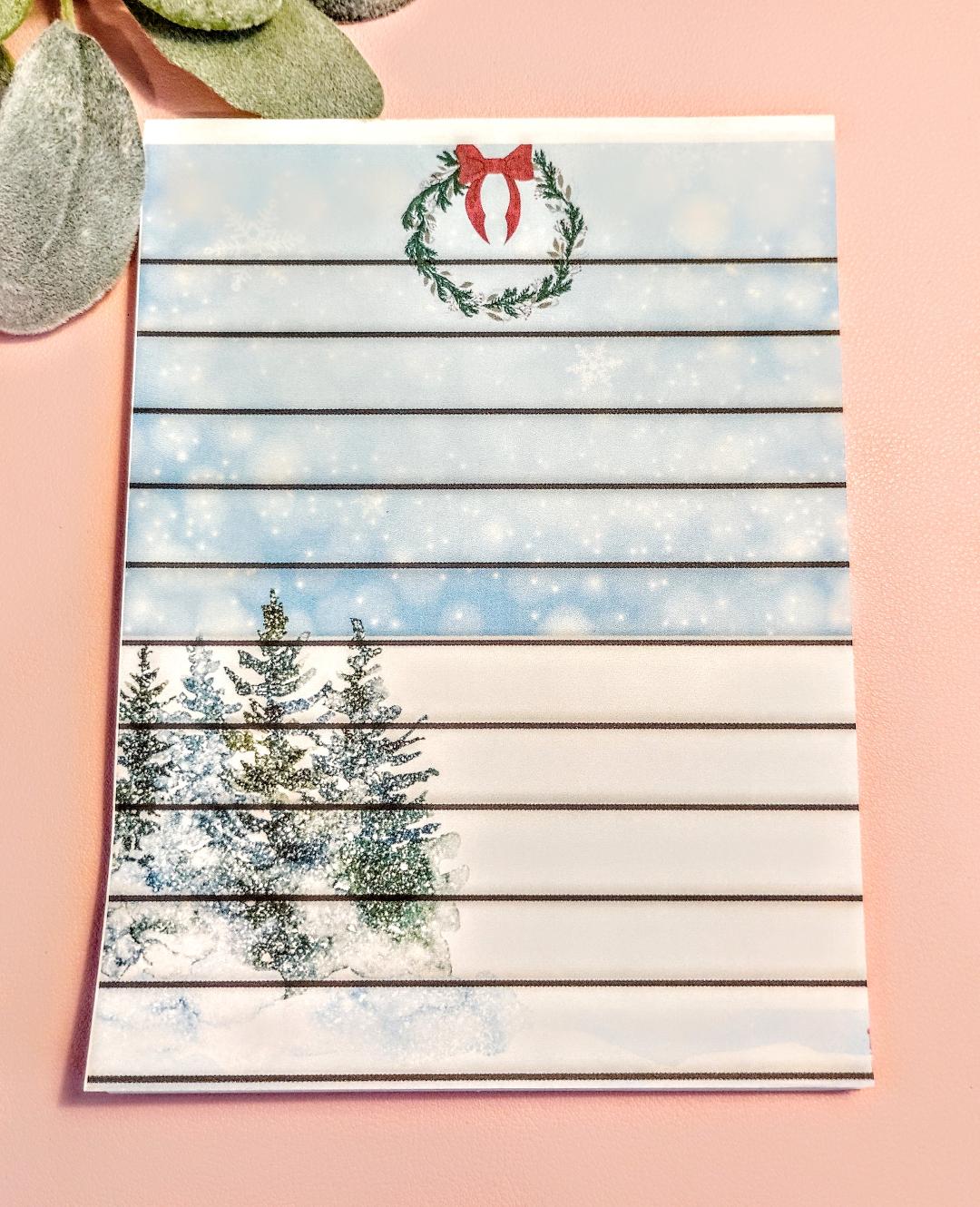 Stationary Christmas Snow Notepad 40 pages