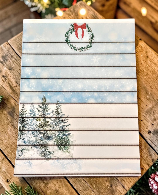 Stationary Christmas Snow Notepad 40 pages