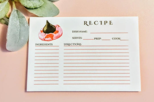 Stationary Holiday Recipe Cards pack of 20