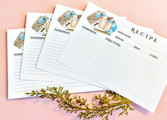 Stationary Everyday Recipe Cards pack of 20