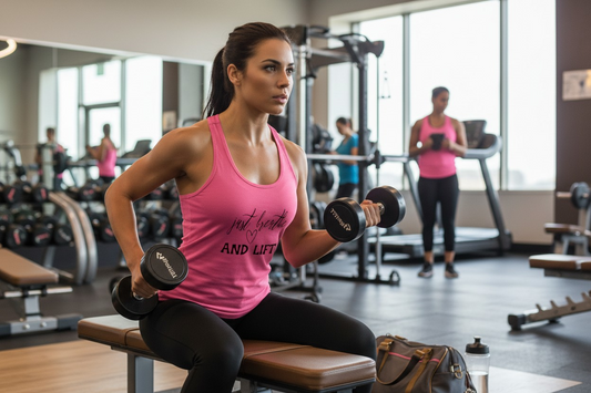 Just Breathe and Lift Razorback Tank Top