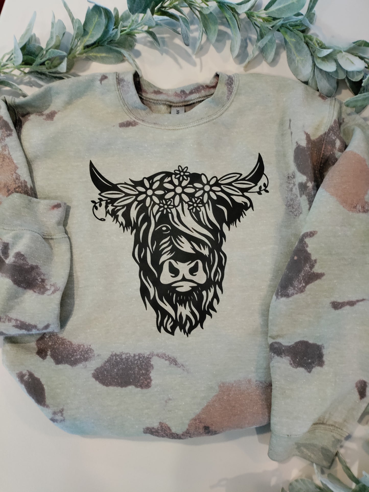 Camo Cowhide Sweatshirt