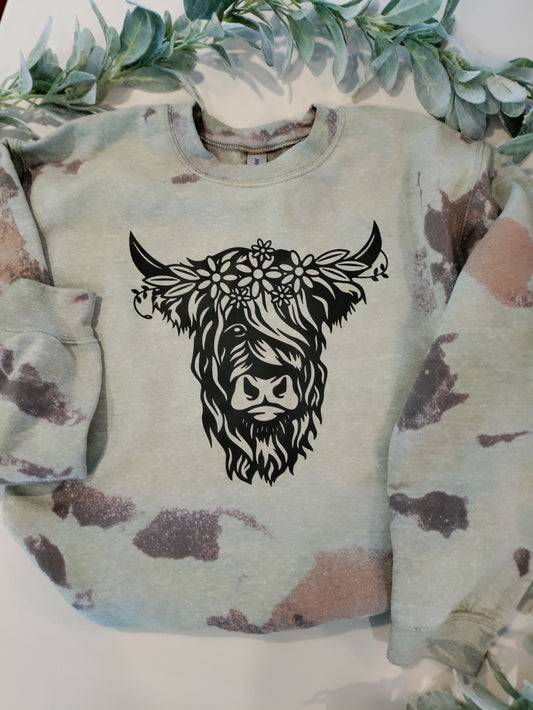 Camo Cowhide Sweatshirt