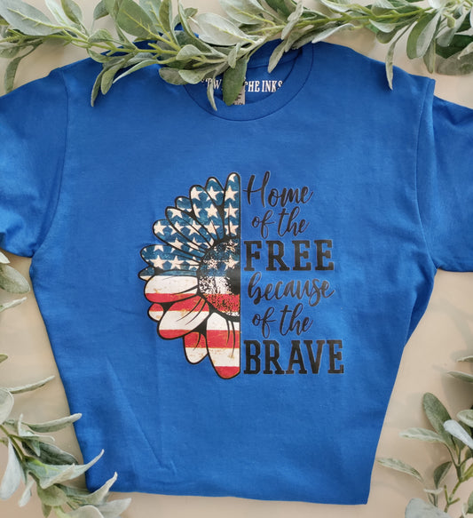 Home of the free and the brave t-shirt